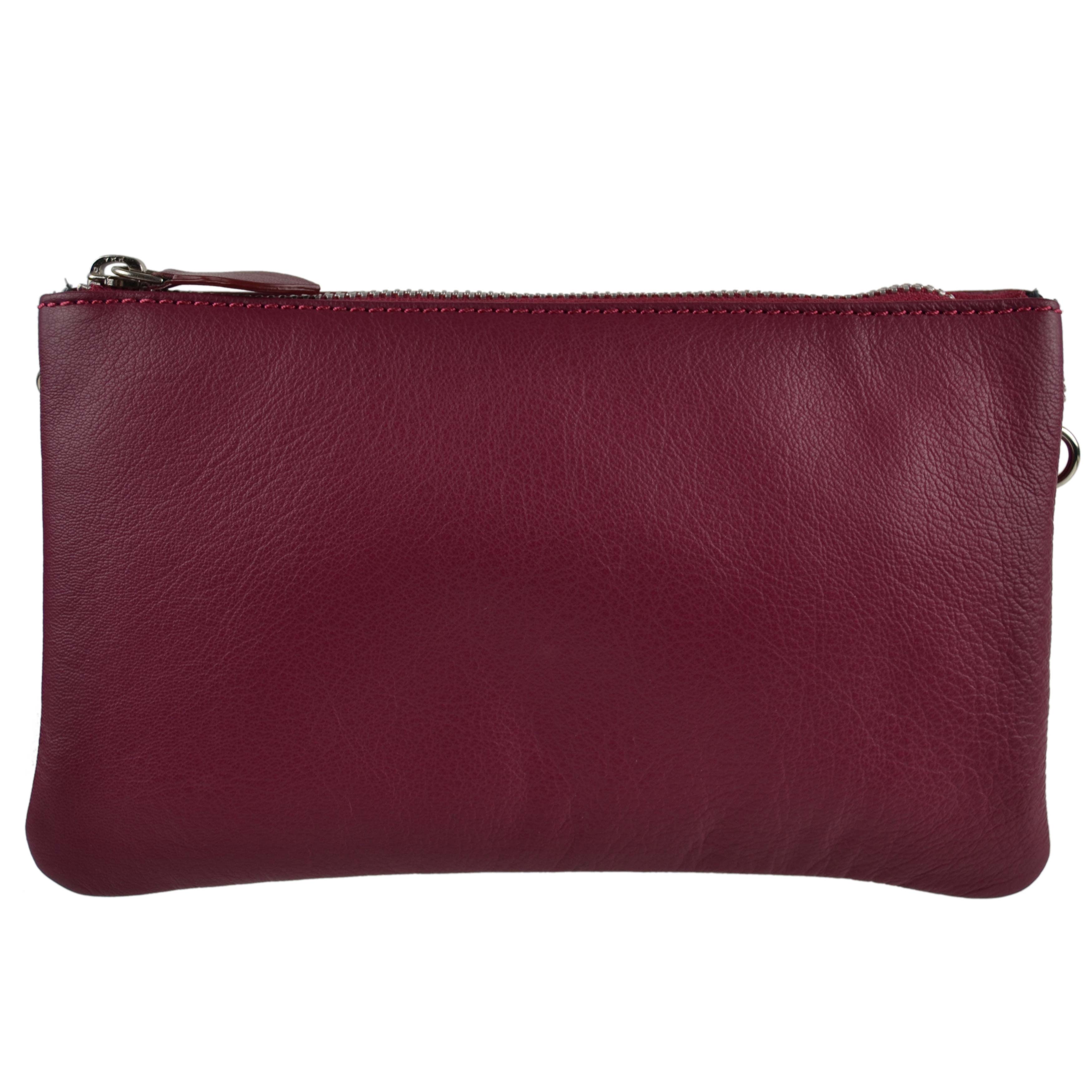 Ladies Soft LEATHER Shoulder Clutch BAG by Blousey Brown Night Out Handbag eBay