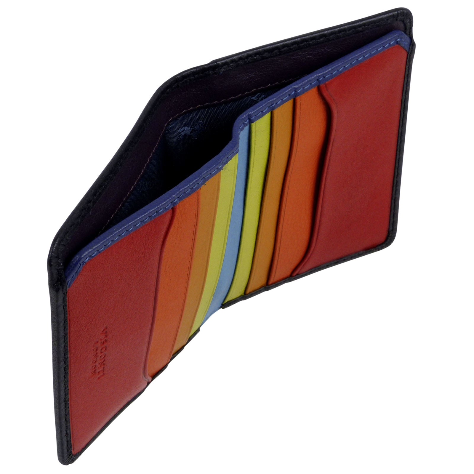 Visconti Leather Mens Compact Shirt Wallet Spectrum Collection RFID