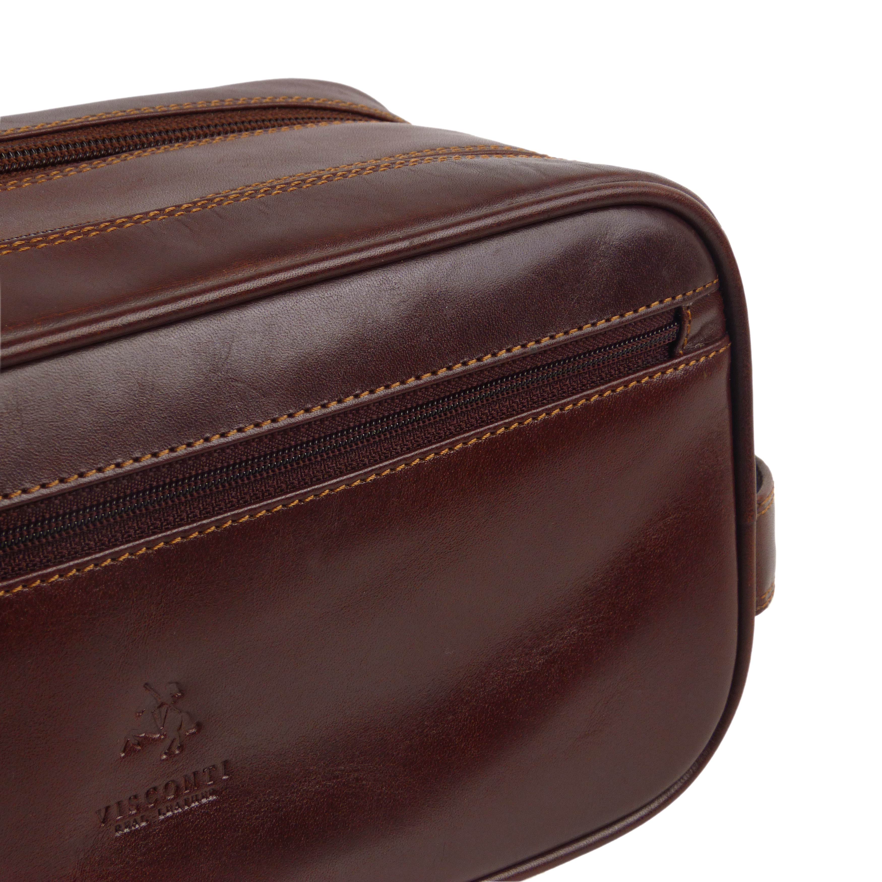 Mens Stylish Top Quality Leather Wash Bag by Visconti; Monza Travel eBay