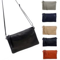 Kalivalson Leather Large Clutch Pouch Cross Body Bag