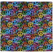 Peace Symbol Bandana Paisley Head Scarf Festival 100% Cotton