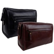Prime Hide Leather Mens Washbag, Toiletry Bag, Wet Pack Milano Collection