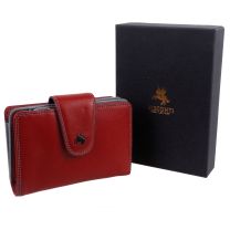 Ladies Soft Leather Crimson Purse/wallet by Visconti; Spectrum Collection Boxed