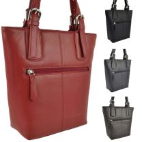 Ladies Soft Leather Shoulder Handbag By UK Designer Richard Kinsey Stylish Bucket Style