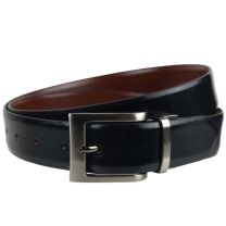 Mens Reversible 1.25" Wide Leather Belt by Mala Leather; Classic Collection 