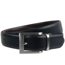 Mens Reversible 1.25" Wide Leather Belt by Mala Leather; Snake Collection 