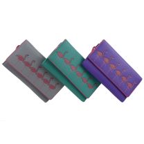 Mala Leather Ladies Tri-Fold Purse/Wallet Flamingo Freya Collection RFID 