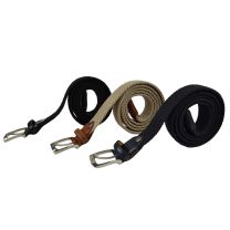Milano Elasticated Stretchy 3cm Wide Woven Belt with Real Leather Trim up to 48"