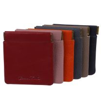 Metro Unisex Leather Snap Top Coin Purse Pouch Various Colours