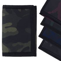 Red X Mens or Boys Tri-Fold Camouflage Canvas Wallet