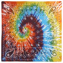 Asita Psy Paisley Spiral Tie-Dye Print Cotton Bandana