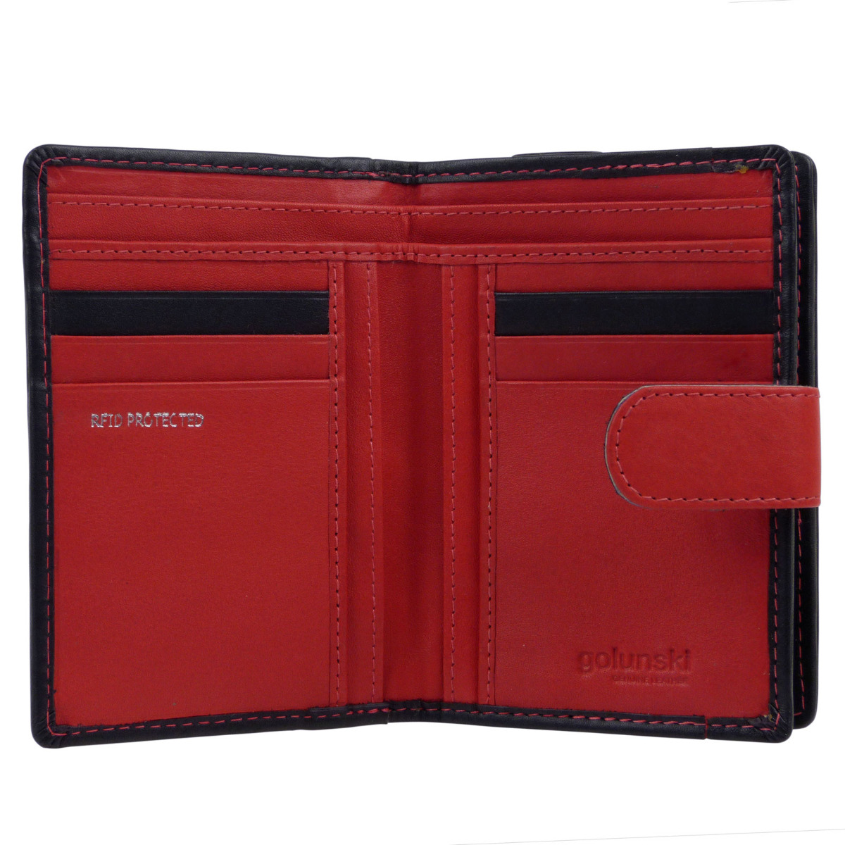 Golunski RFID Blocking Ladies Large Envelope Leather Purse 18 x 9.5 x 2 cms Black 