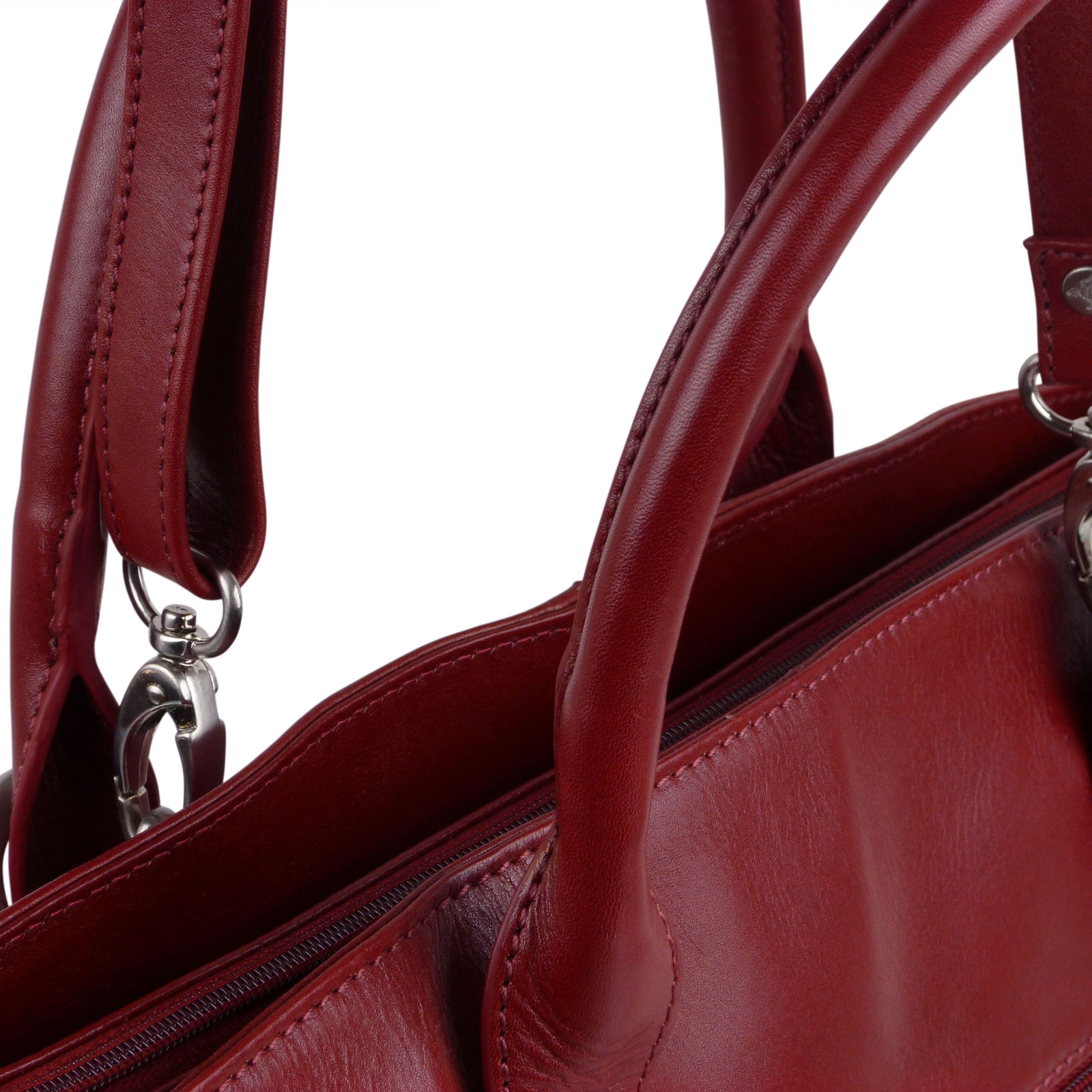 Ladies Italian Vintage Red Leather Grab Bag Handbag by Visconti Tote ...