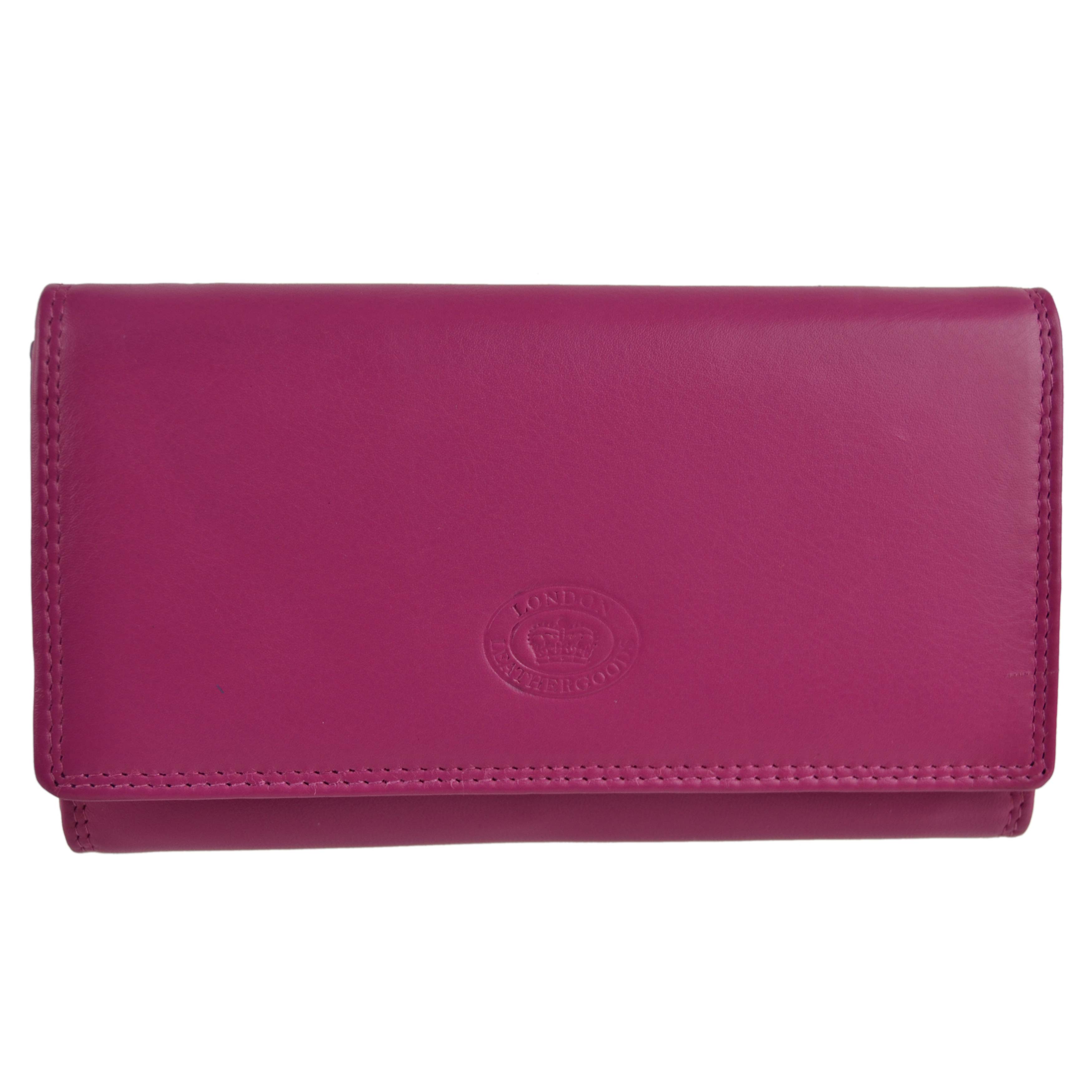 Ladies Long Flap Over Leather Purse/Wallet by London Leather Goods 4