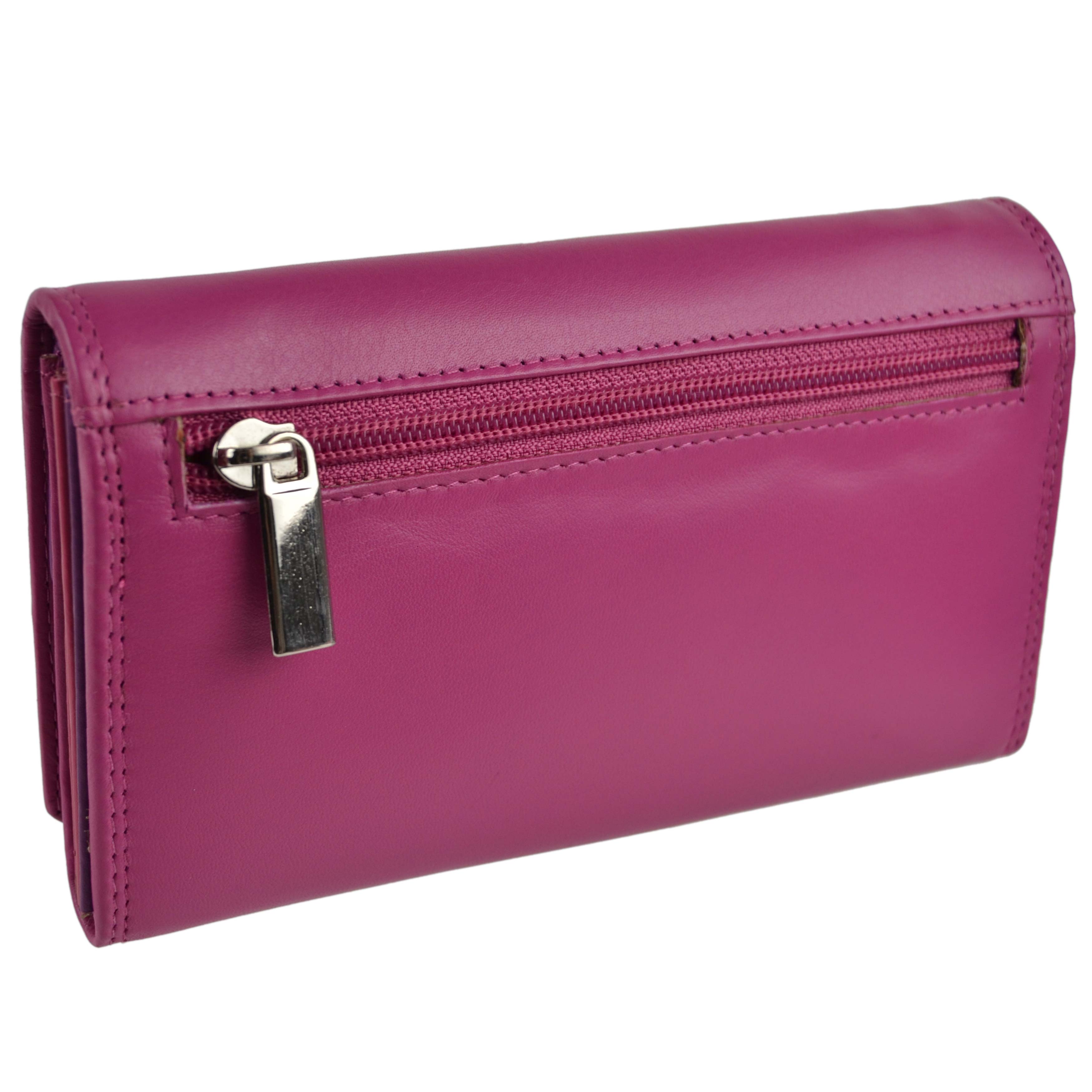 Ladies Long Flap Over Leather Purse/Wallet by London Leather Goods 4