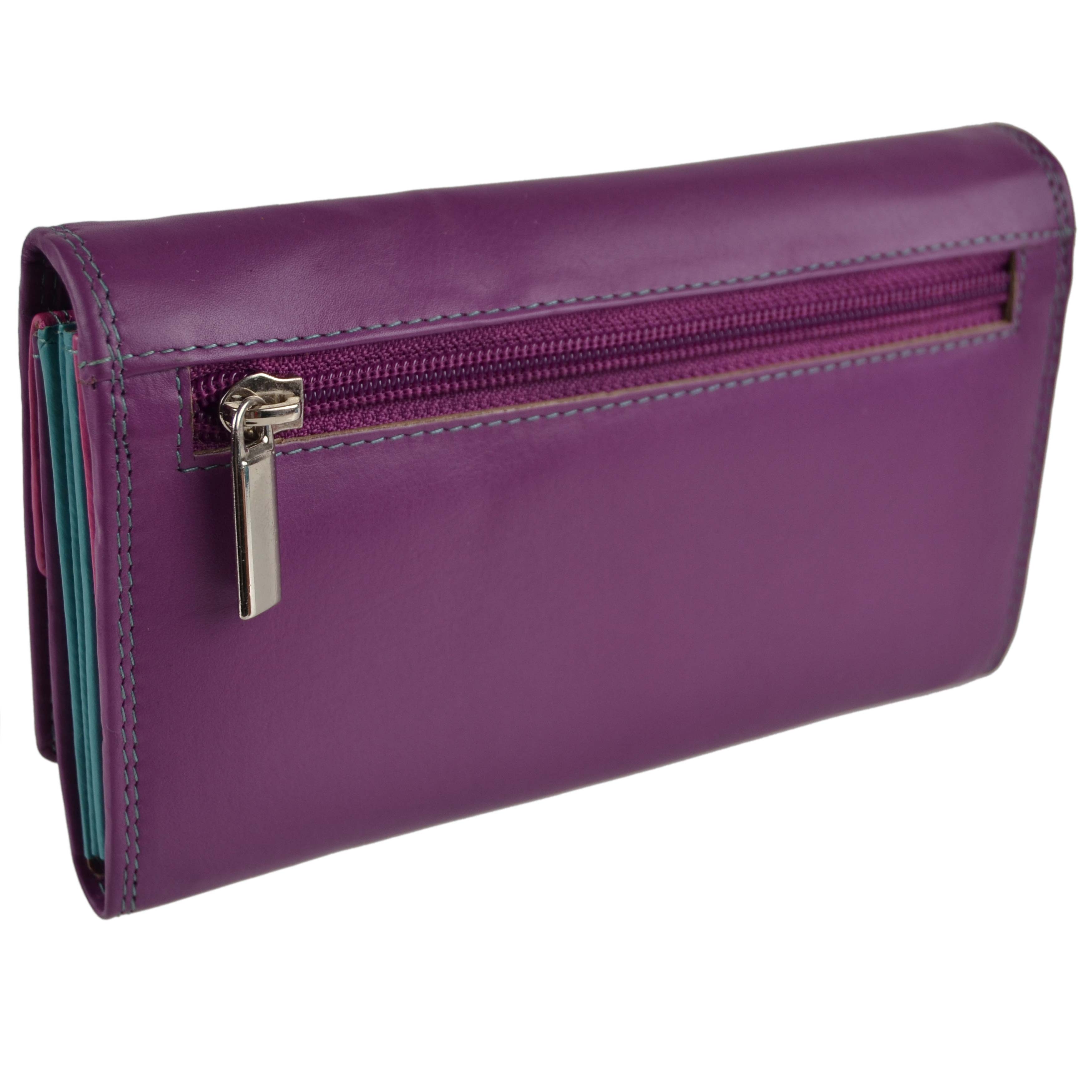 Ladies Long Flap Over Leather Purse/Wallet by London Leather Goods 4