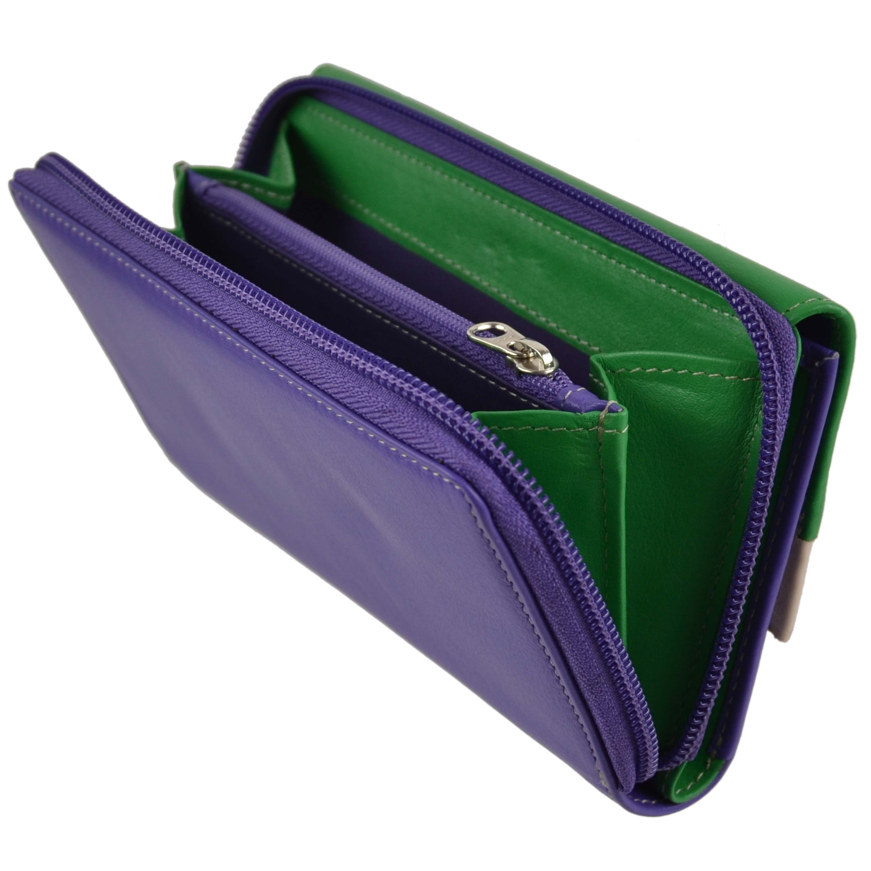 Ladies Leather Zipped TriFold Purse Wallet by Golunski Graffiti Gift