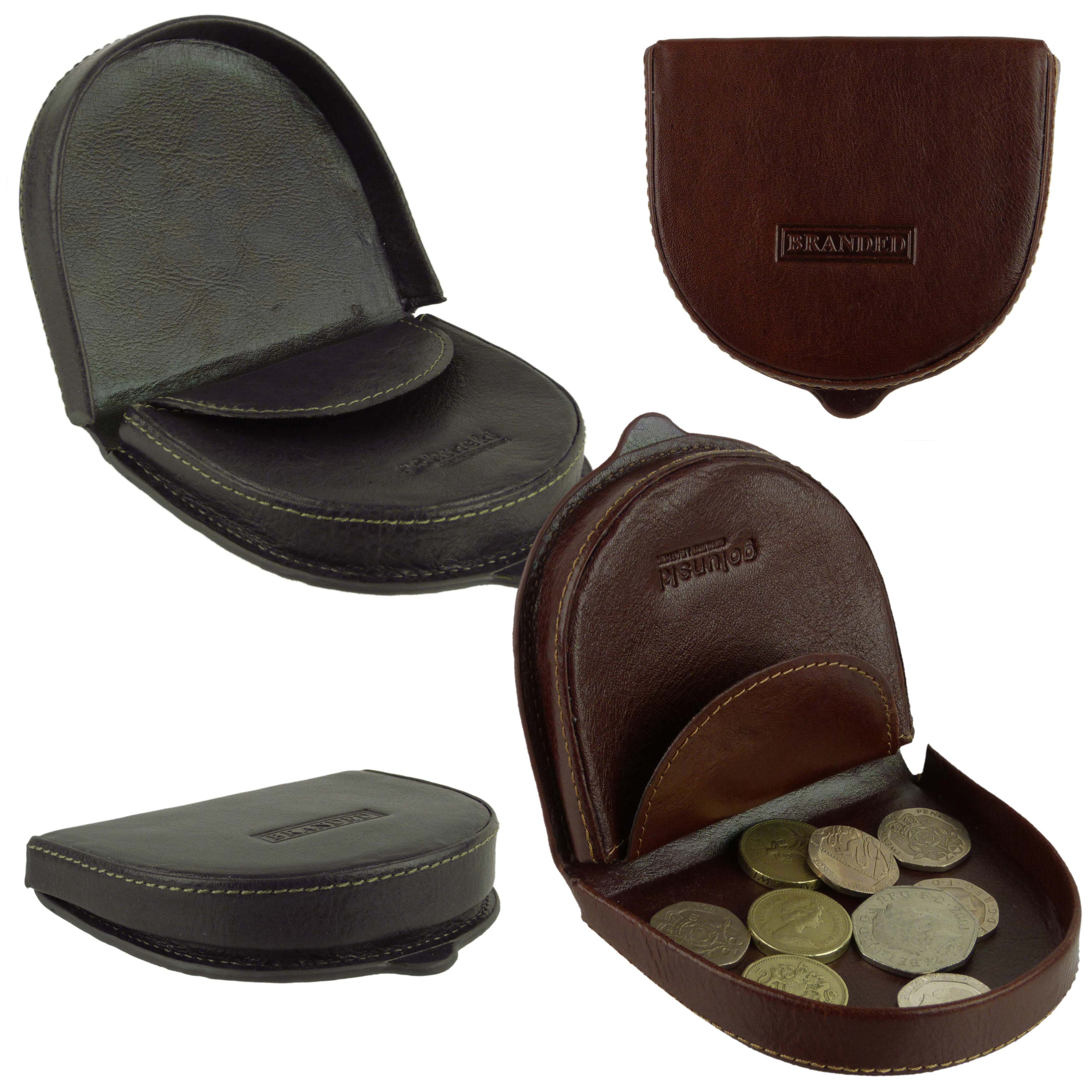 mens leather coin case