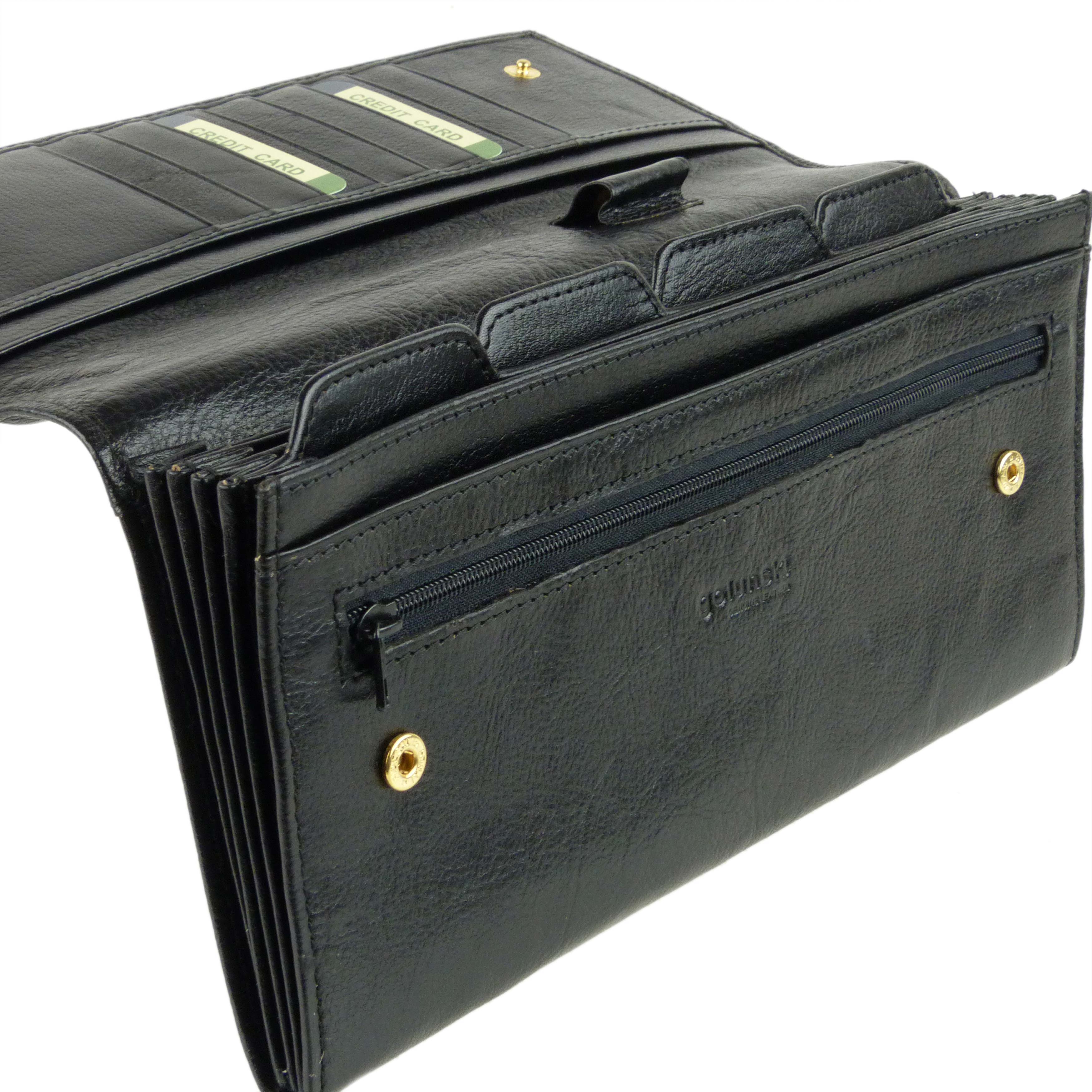 Leather travel document holder wallet by golunski handy travelling