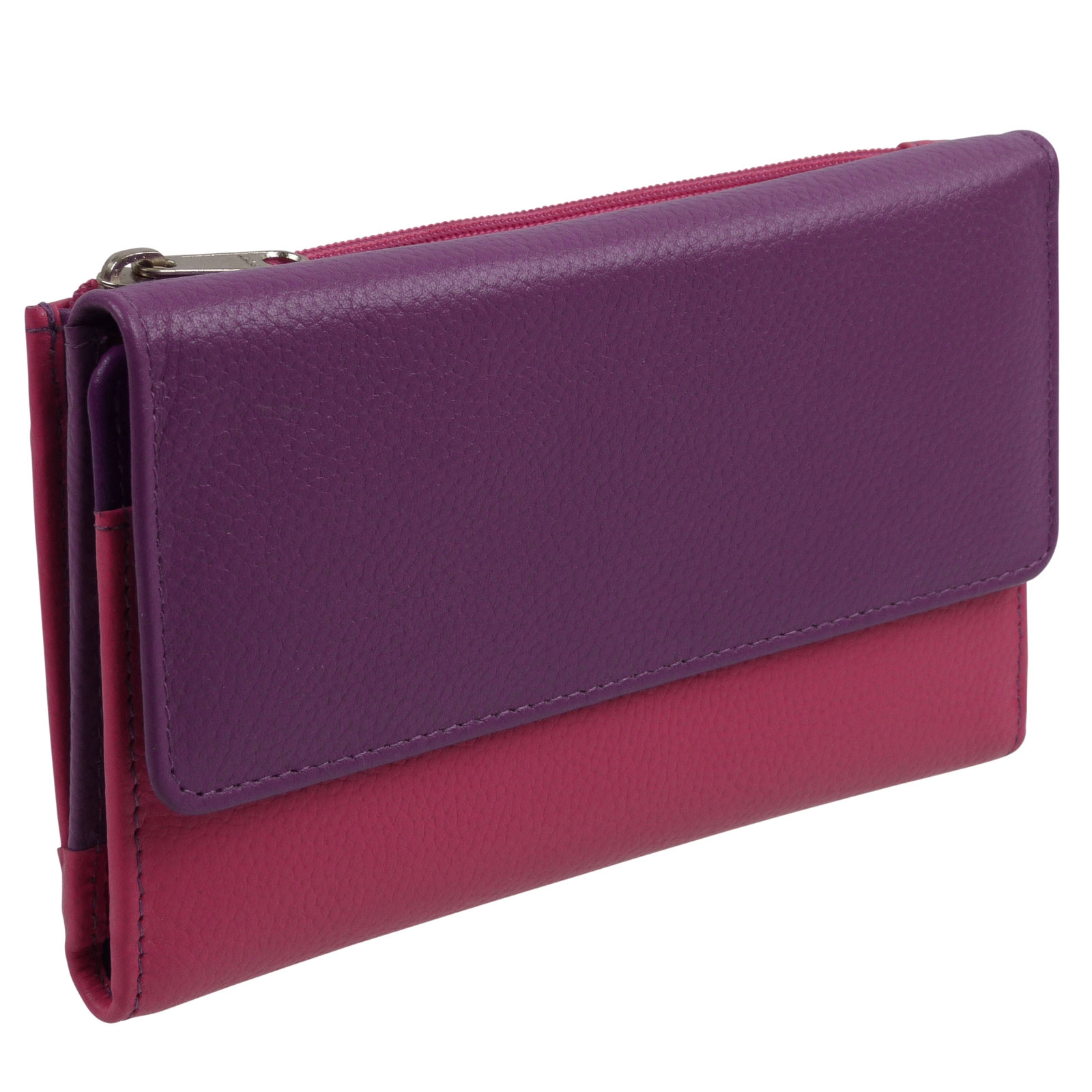 Ladies Leather Tri-Fold Flap Over Purse/Wallet By Golunski | eBay