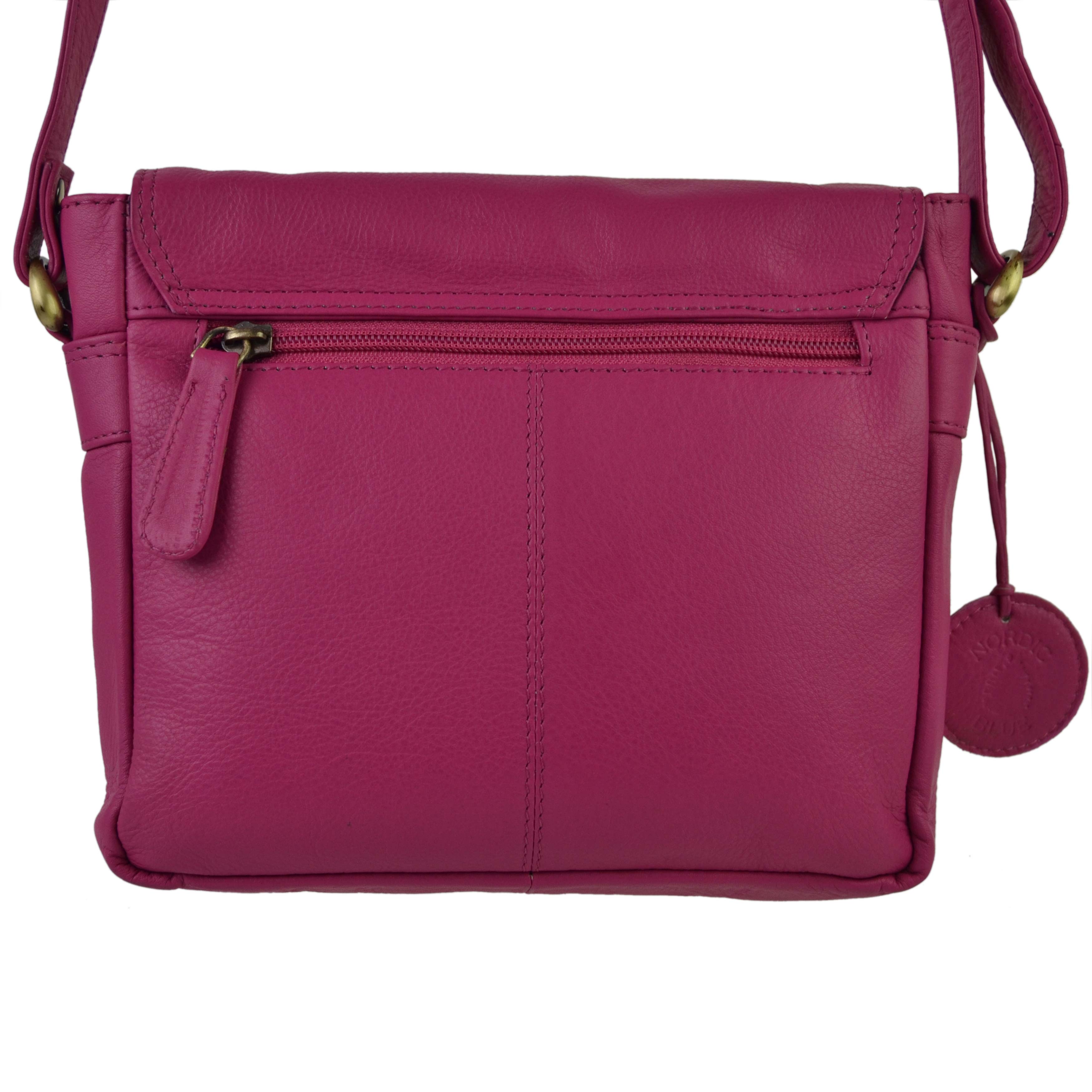 nordic blue leather bag