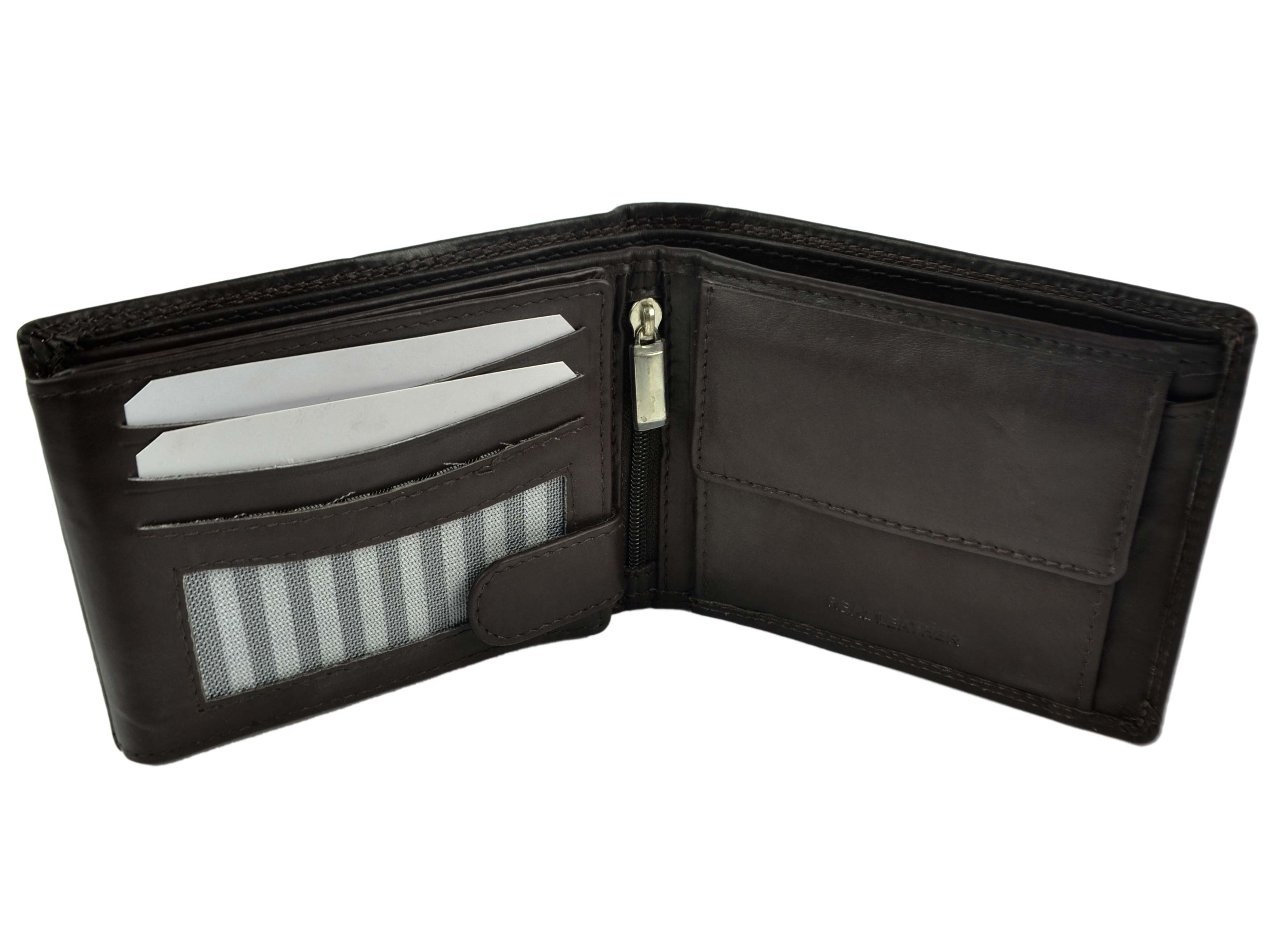 Mens Quality Soft Leather Wallet by London Leather Goods Trifold