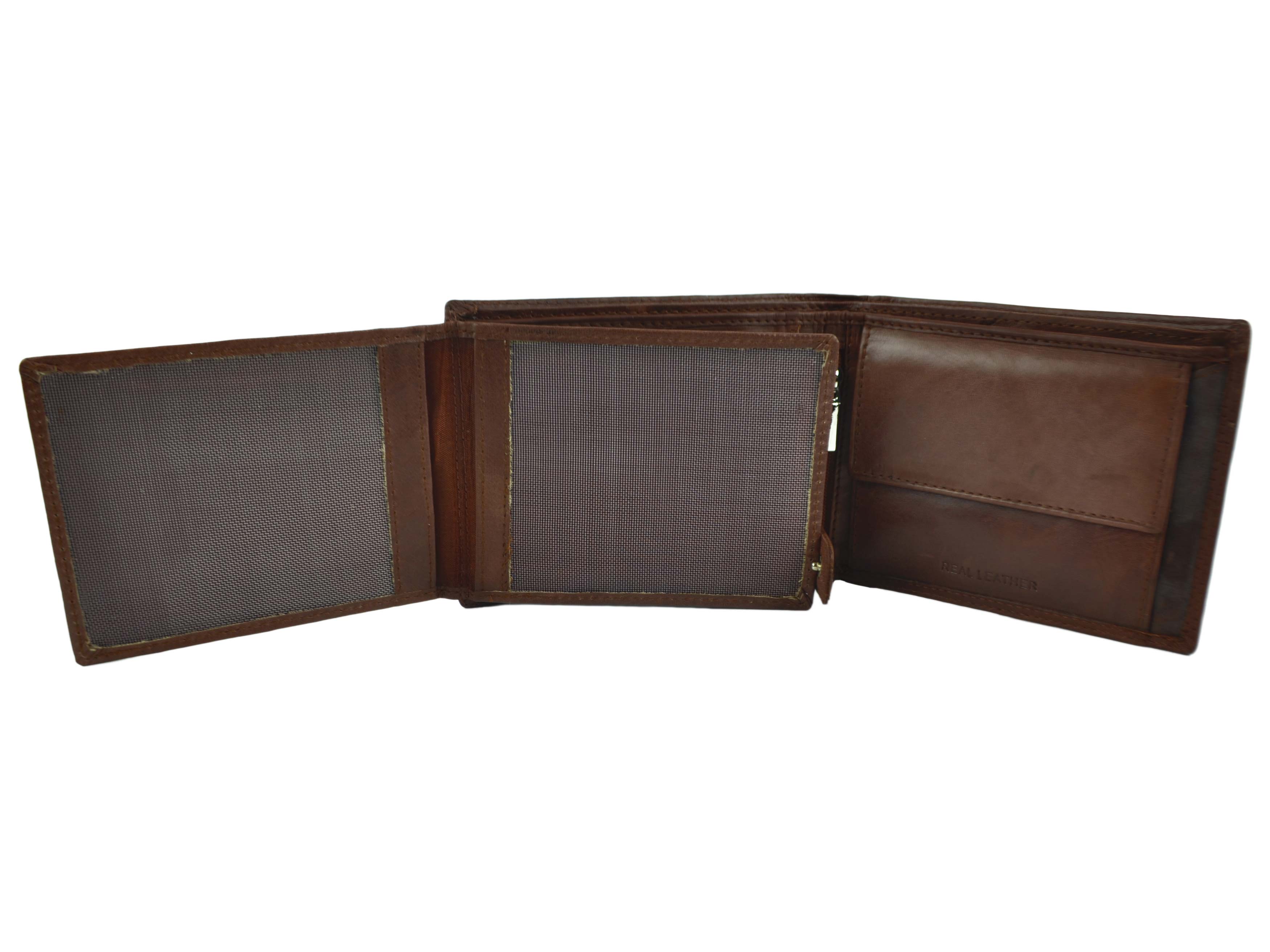 Mens Quality Soft Leather Wallet by London Leather Goods Trifold