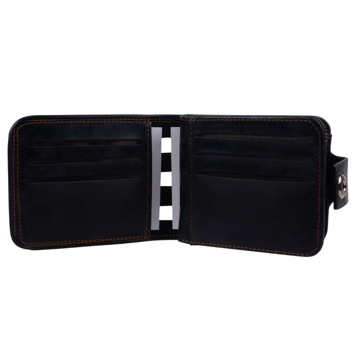 Mens Vegan Leather Tabbed Wallet Card & Cash eBay