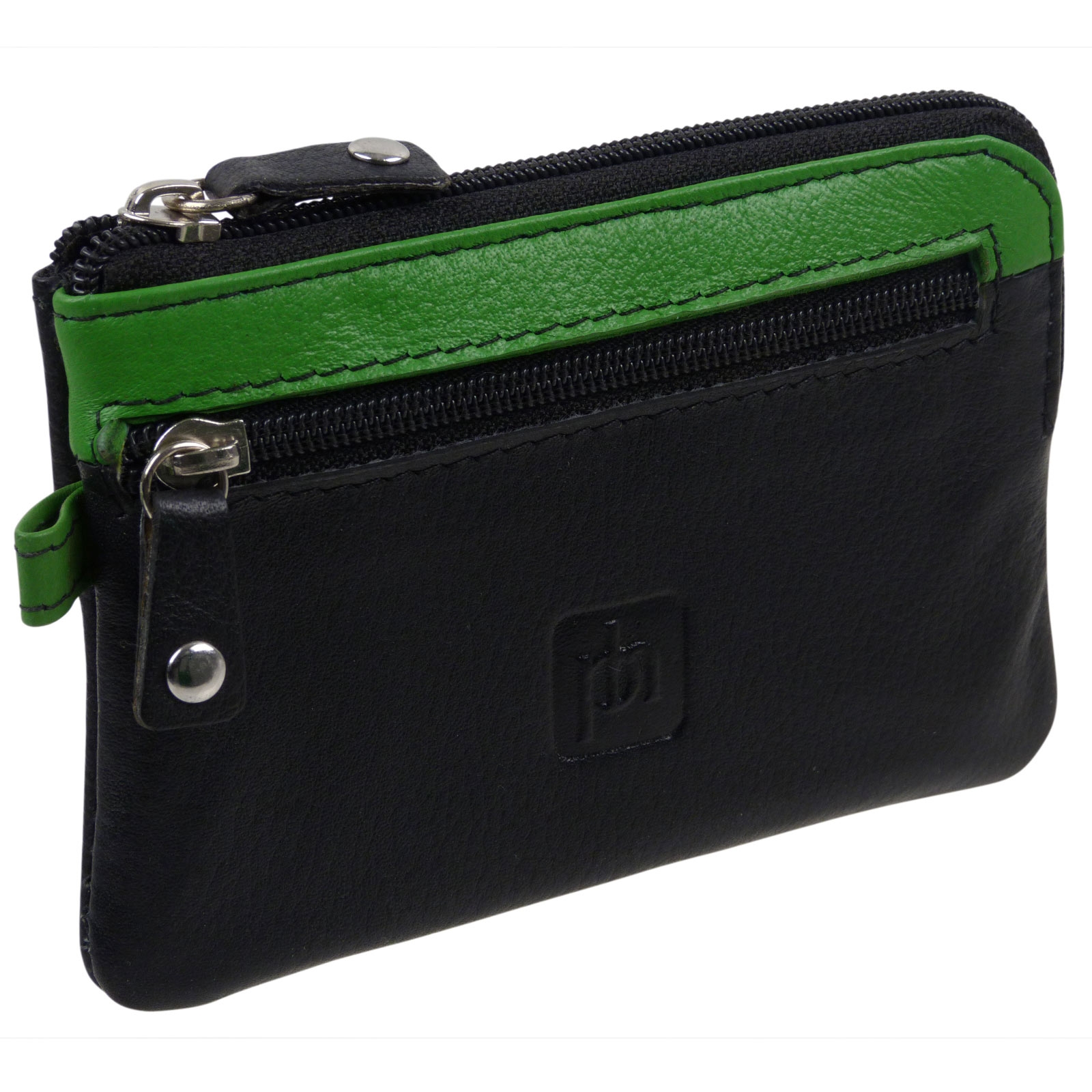 Mens Ladies Quality Soft Leather Coin Purse by Prime Hide Keyring Multi