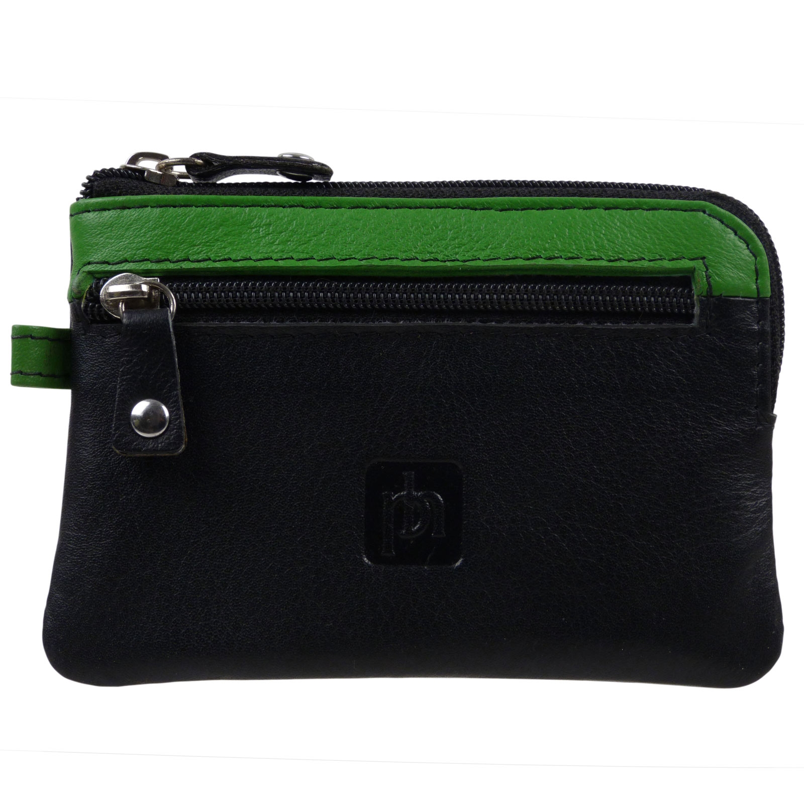 Mens Ladies Quality Soft Leather Coin Purse by Prime Hide Keyring Multi