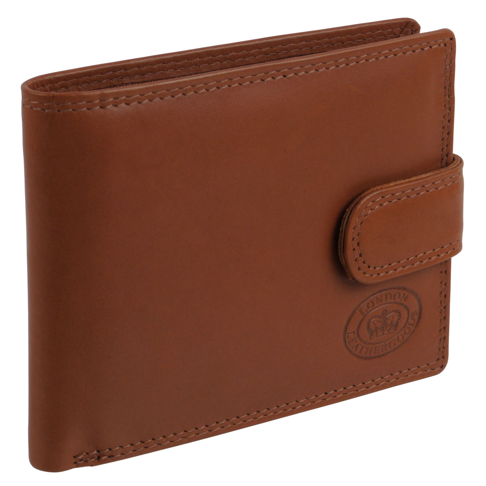 Mens Quality Soft Leather Tabbed Wallet by London Leather Goods Trifold ...