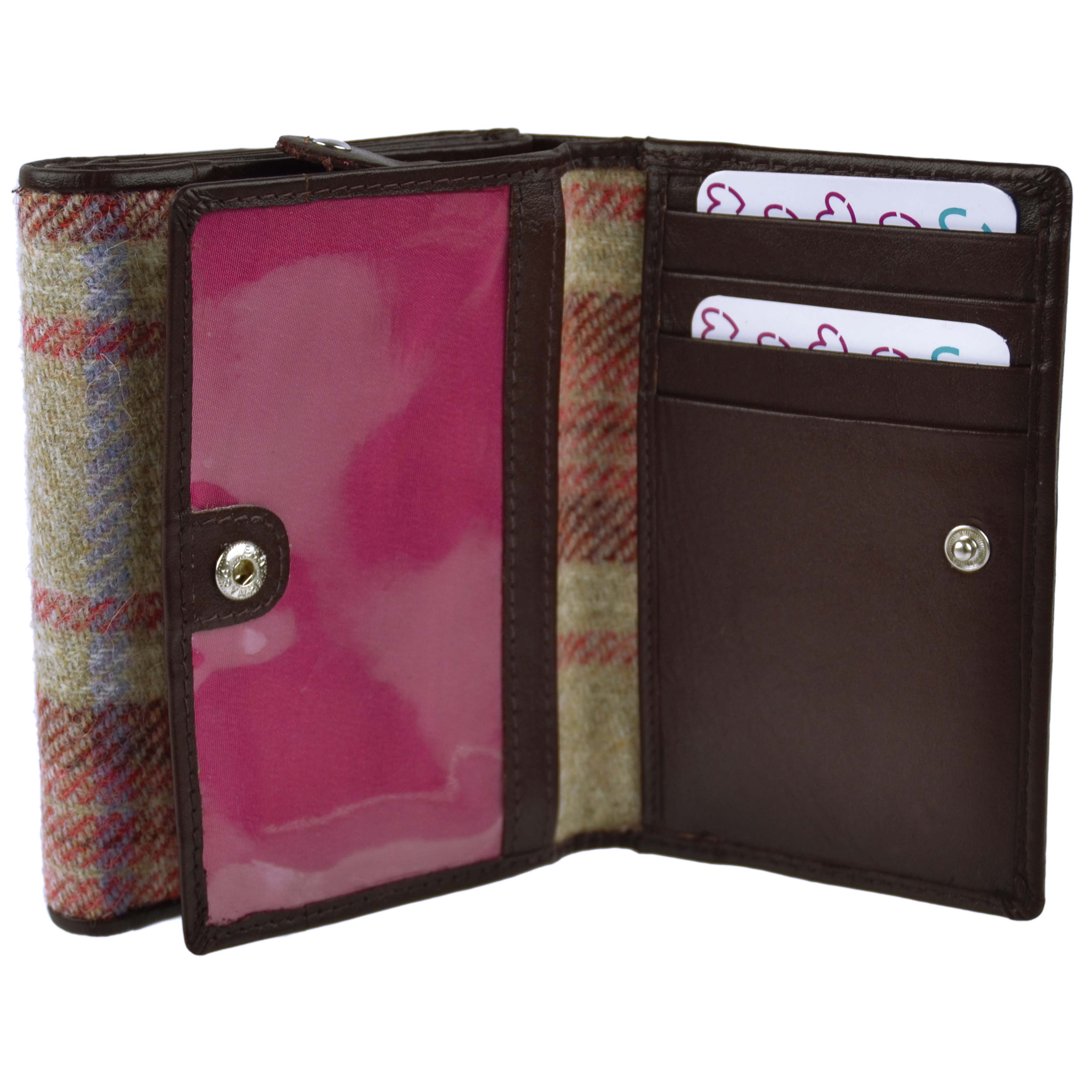 Ladies Compact TriFold Leather Purse Wallet by Mala Abertweed