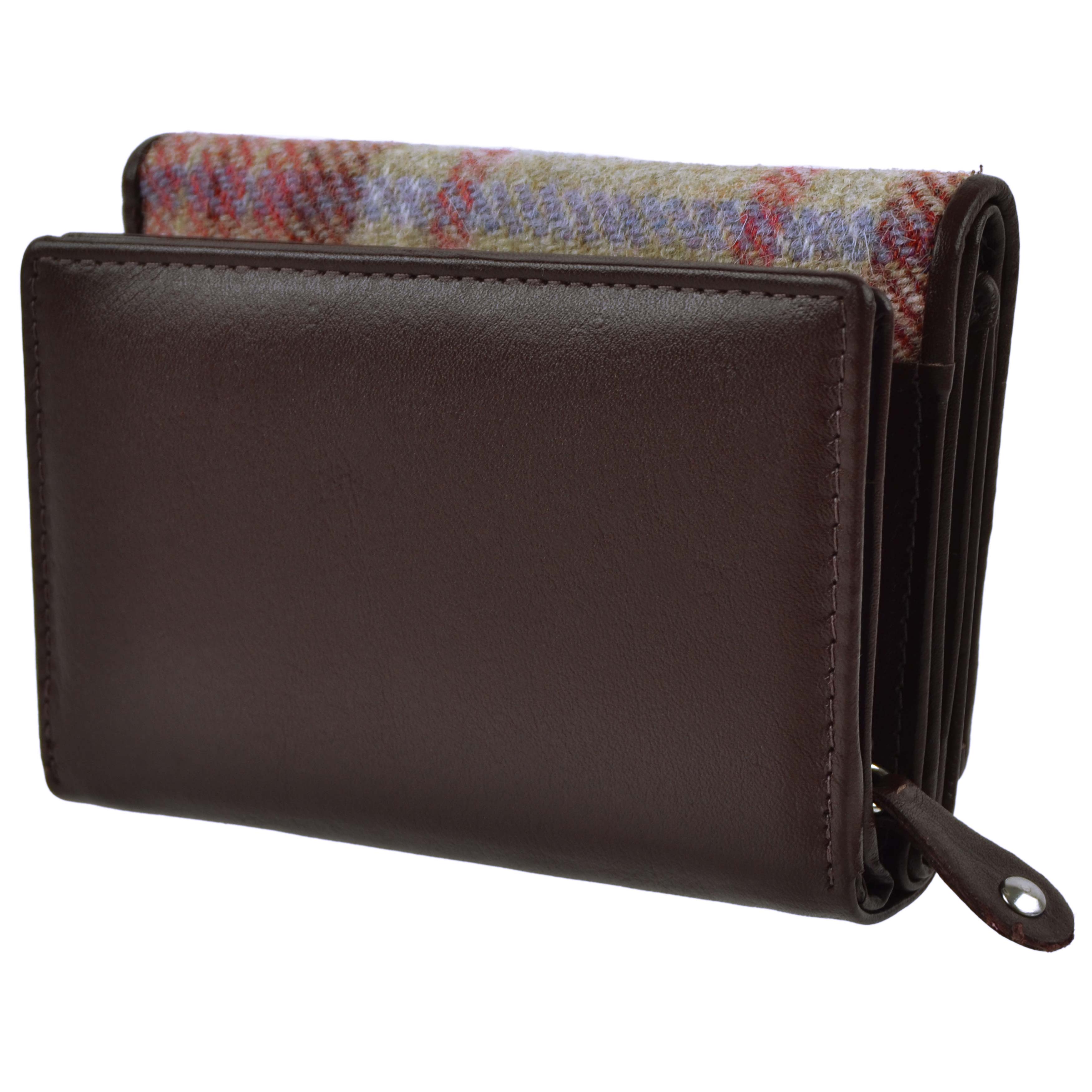 Ladies Compact TriFold Leather Purse Wallet by Mala Abertweed