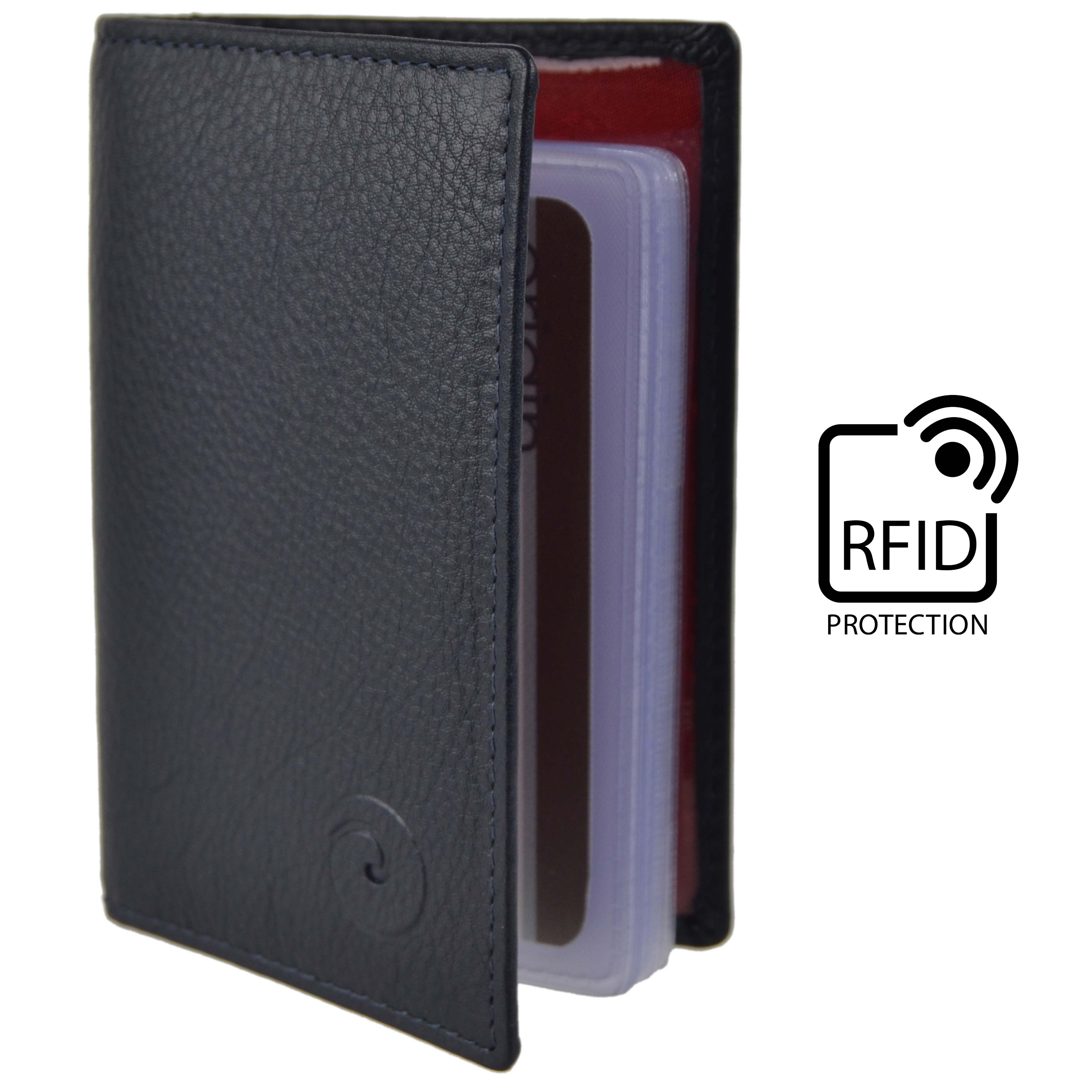 Origin Compact Credit Card Holder Purse Wallet Mala Leather RFID Protected 