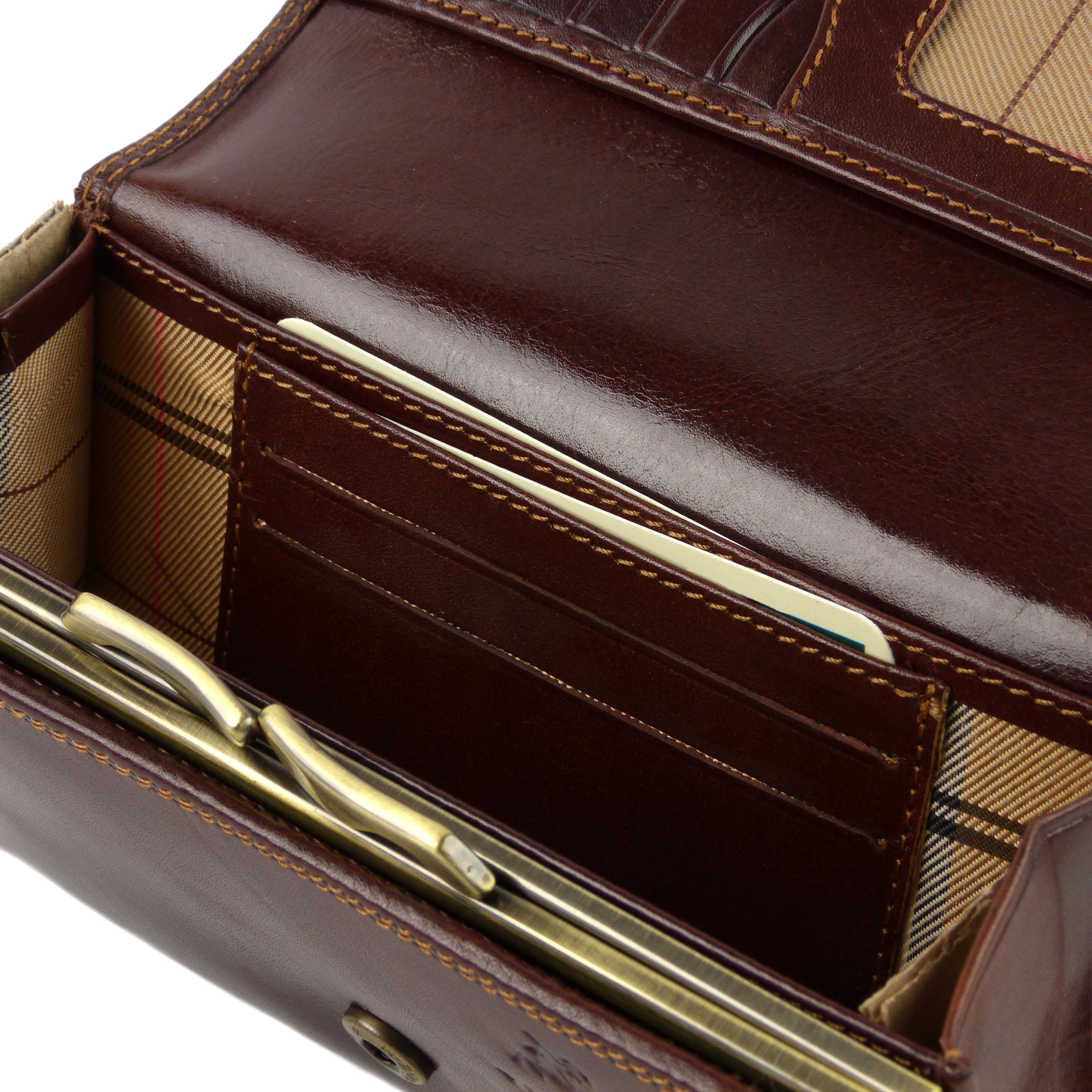 Ladies Italian Leather Clasp Purse/Wallet Visconti; Monza Collection