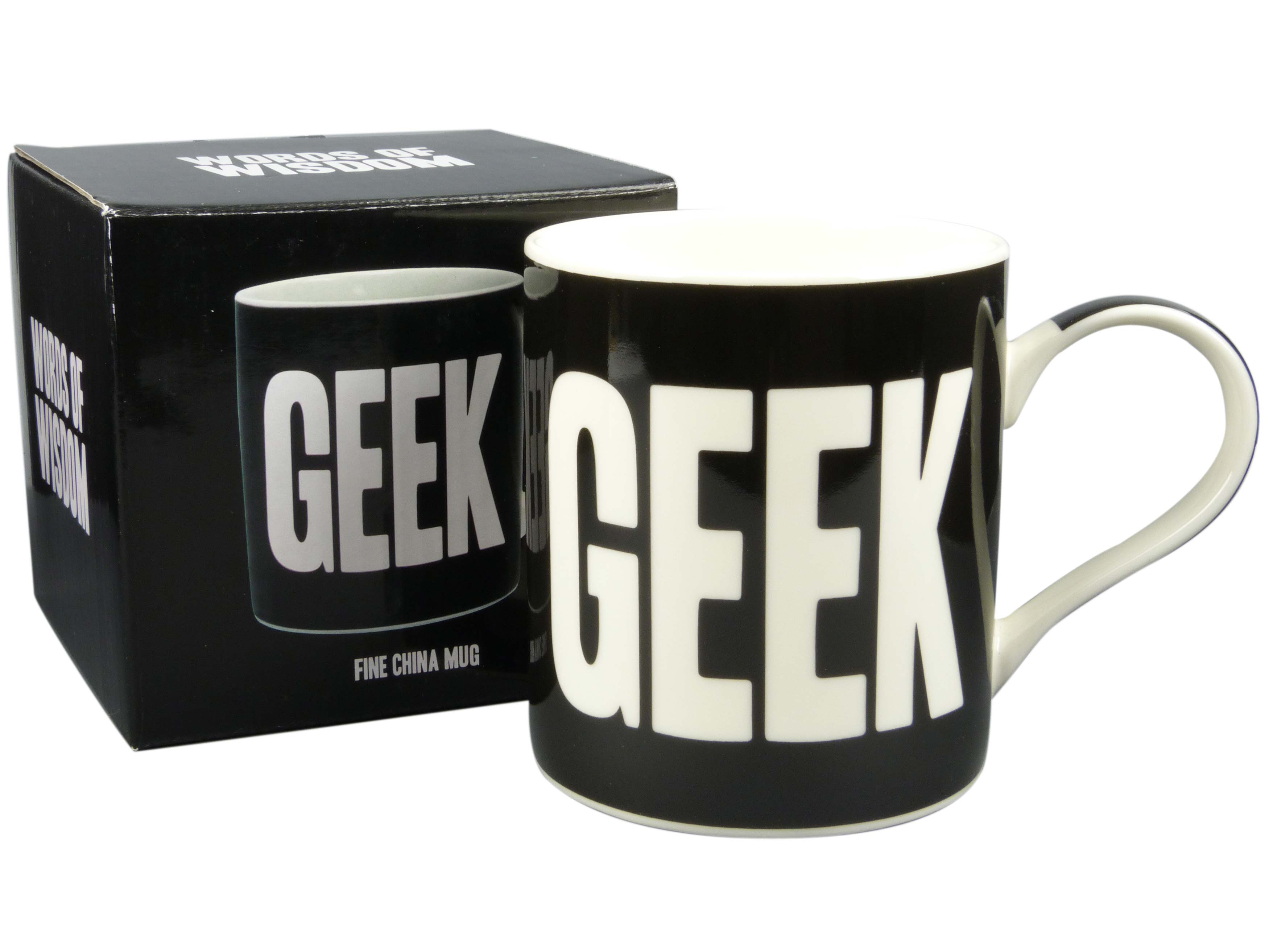 Geek O Nerd Fine China Tazza Regalo IN Scatola Lavoro Studenti Università