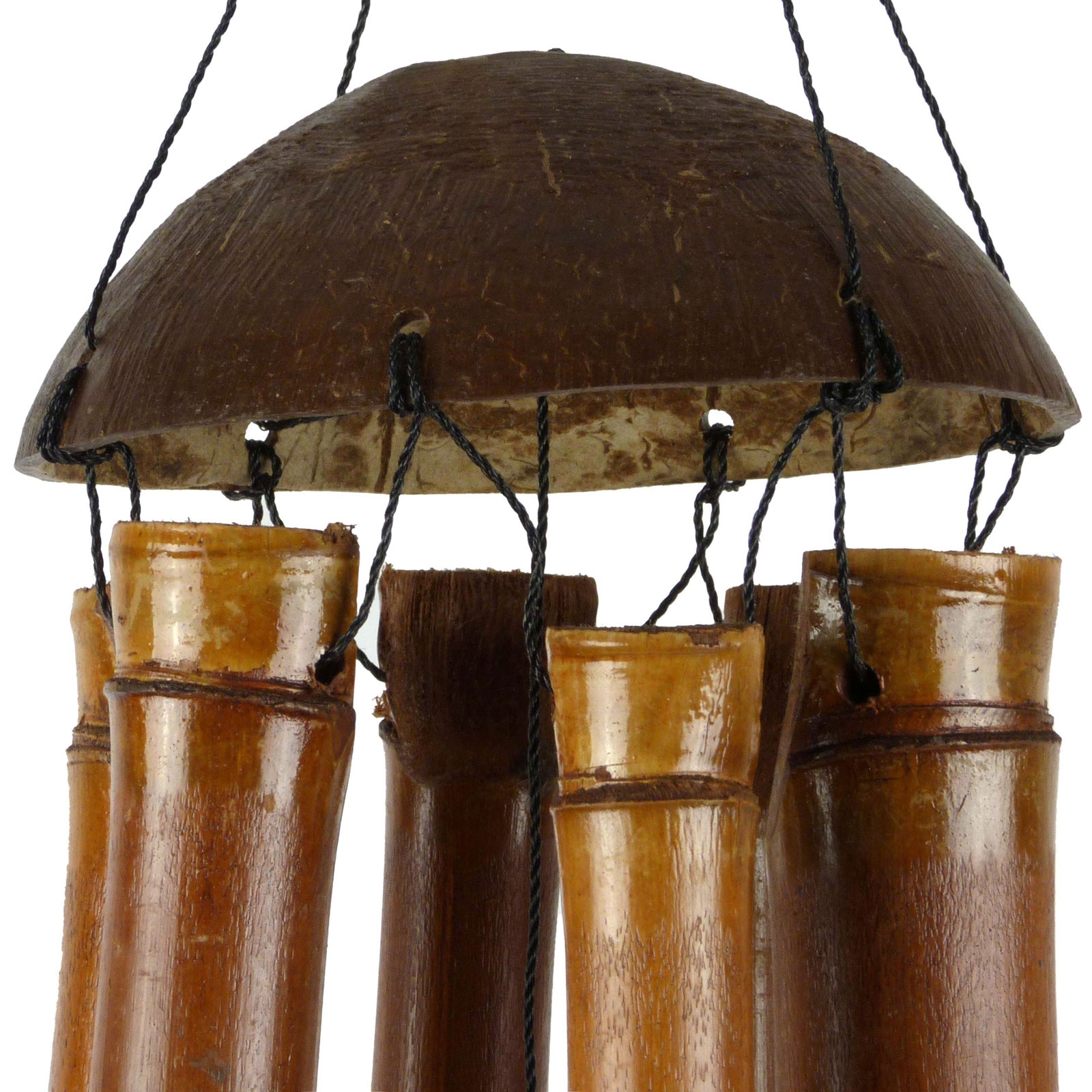 Small Bamboo Wind Chime Brown Feng Shui Spring Summer Garden Gift