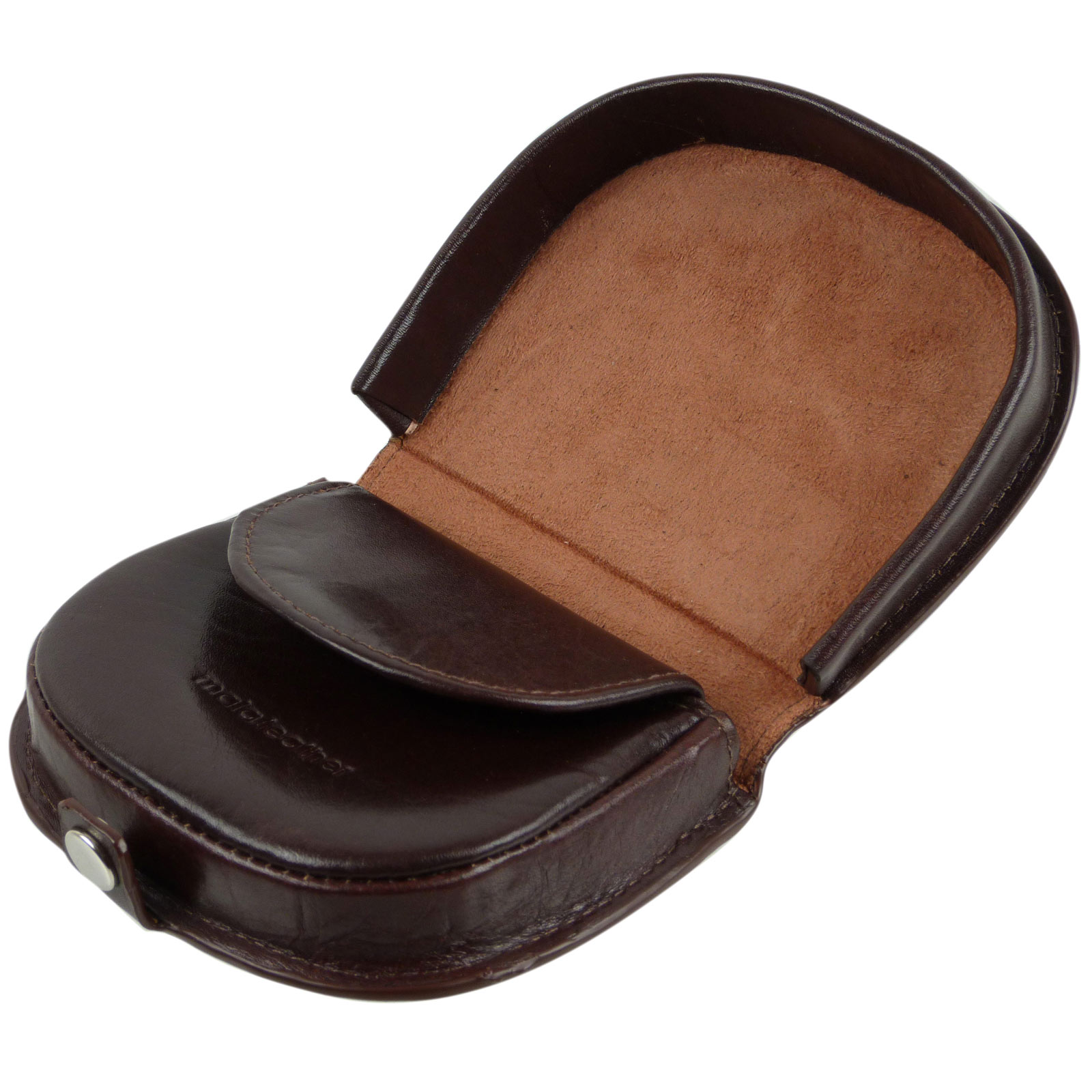 Black Mens Quality Gents Leather Coin Tray/Purse by Mala Leather Change