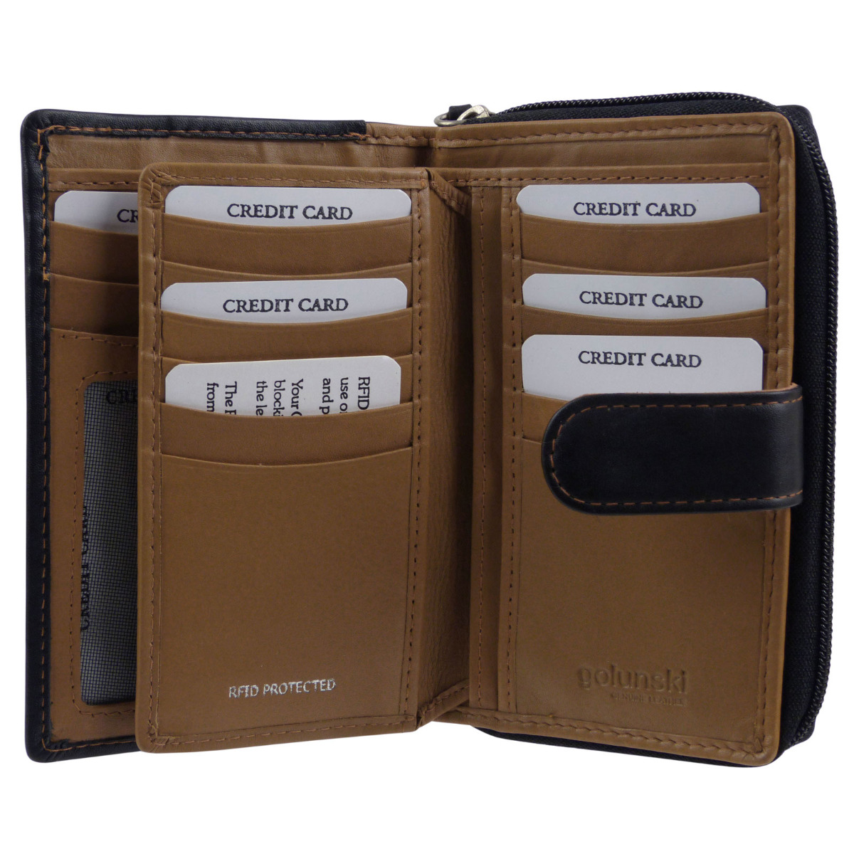 Golunski ZEN 30 Ladies Quality Coin Purse In Smooth RFID Protected 