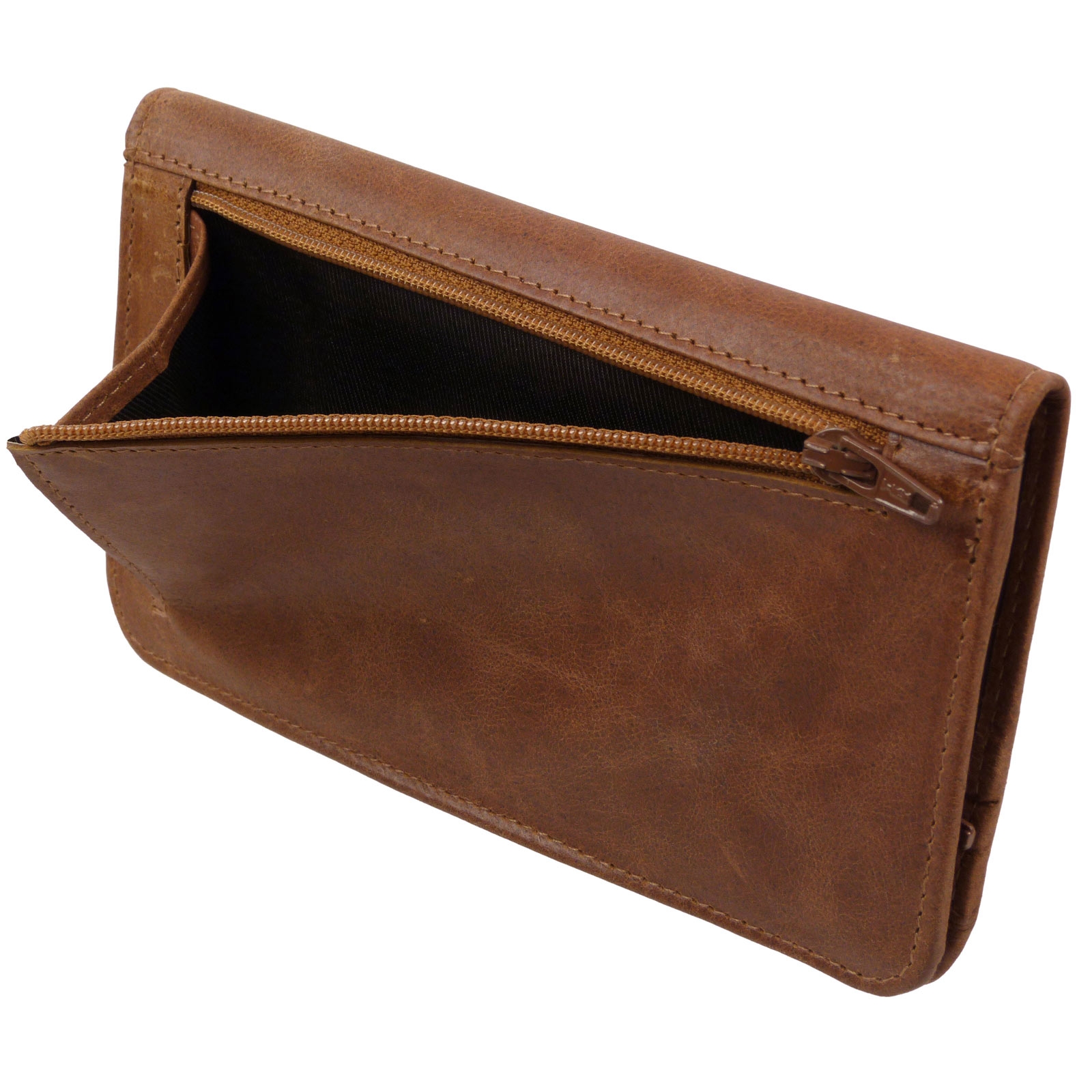 Download Oakridge Distressed Tan Leather Tobacco Pouch with Stud Fastener | eBay