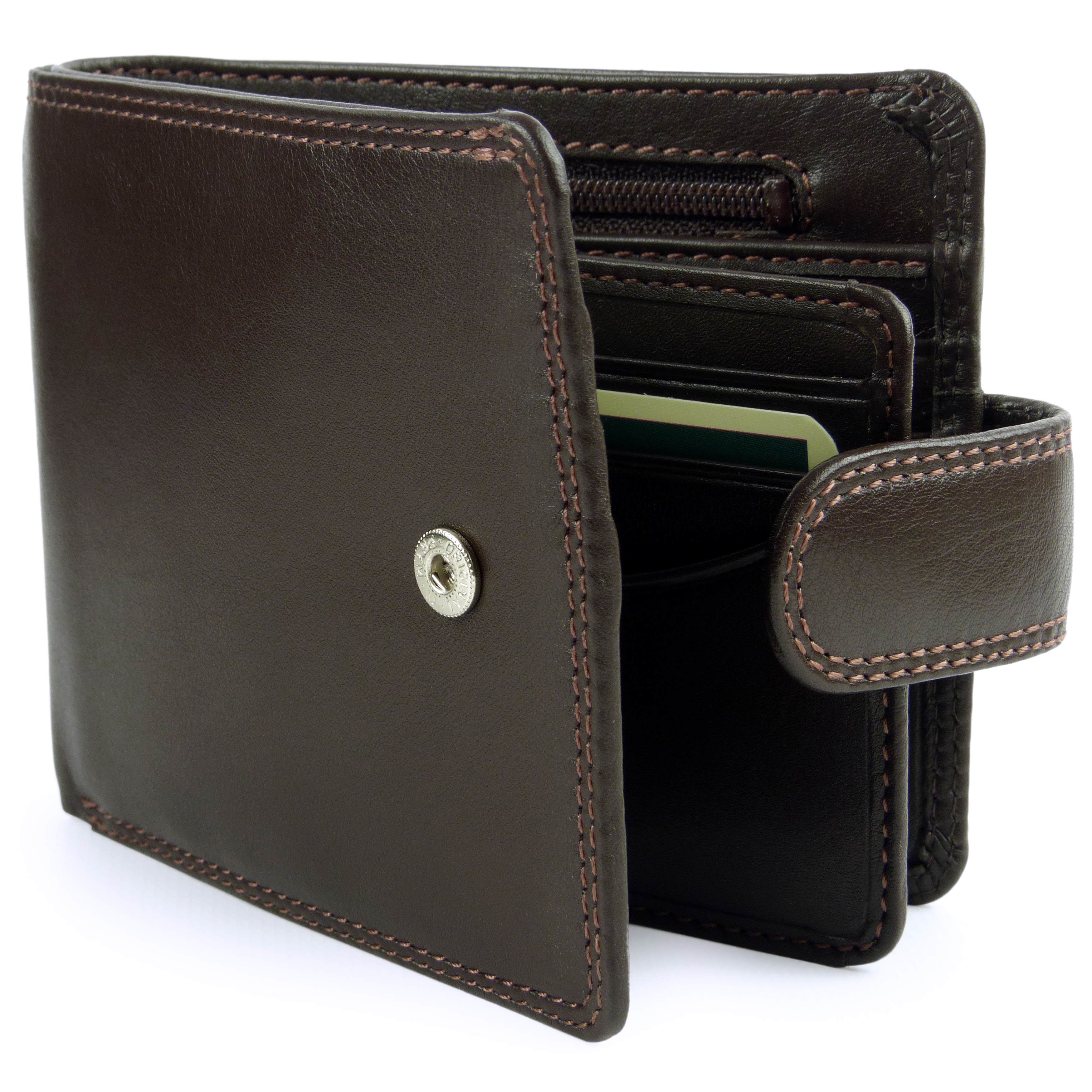 Visconti Italian Leather RFID Blocking Tabbed Wallet - Men's Slim Wallet In Gift Box - View #2