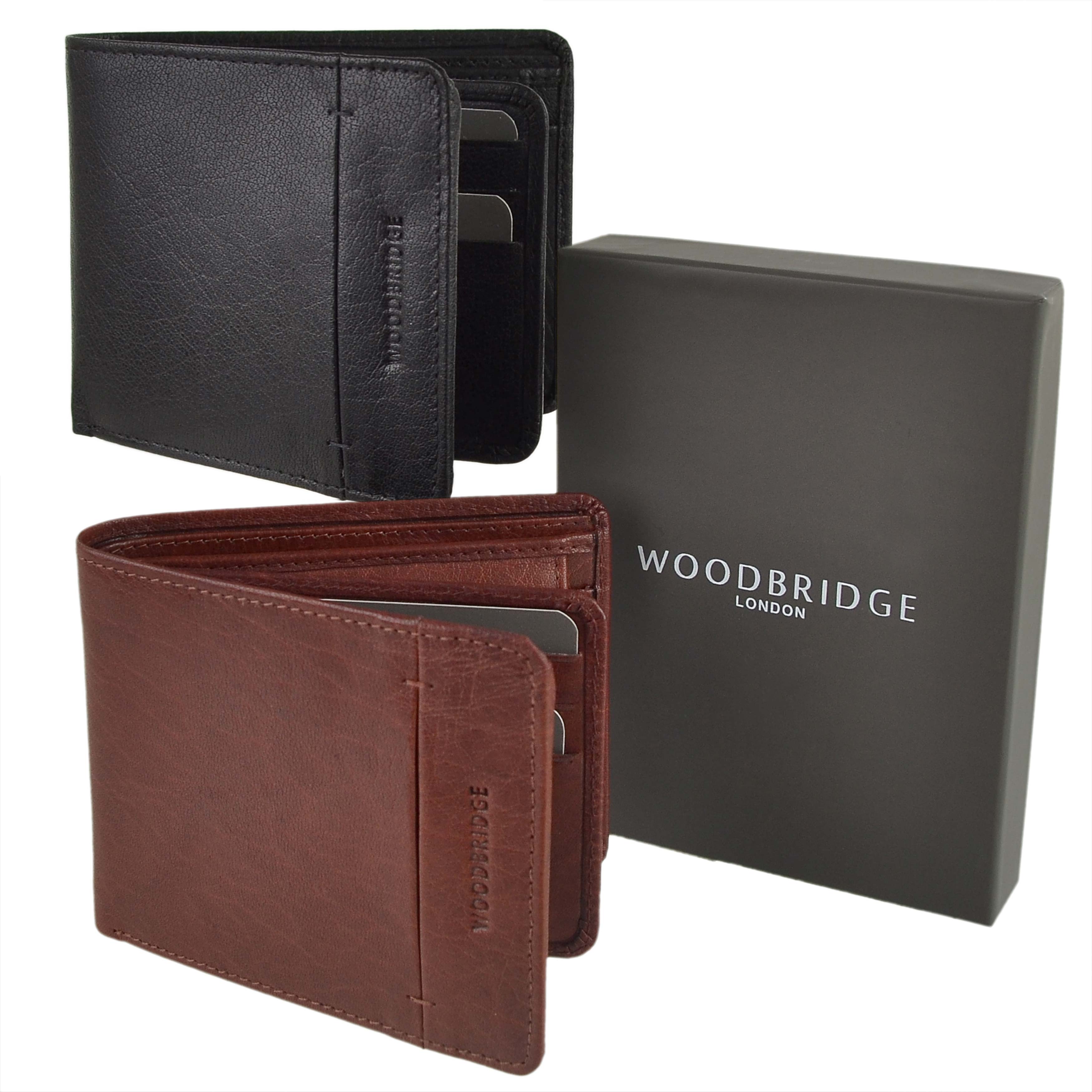 Woodbridge London Men's Premium Quality Designer Real Leather Wallet BOXED #4002 