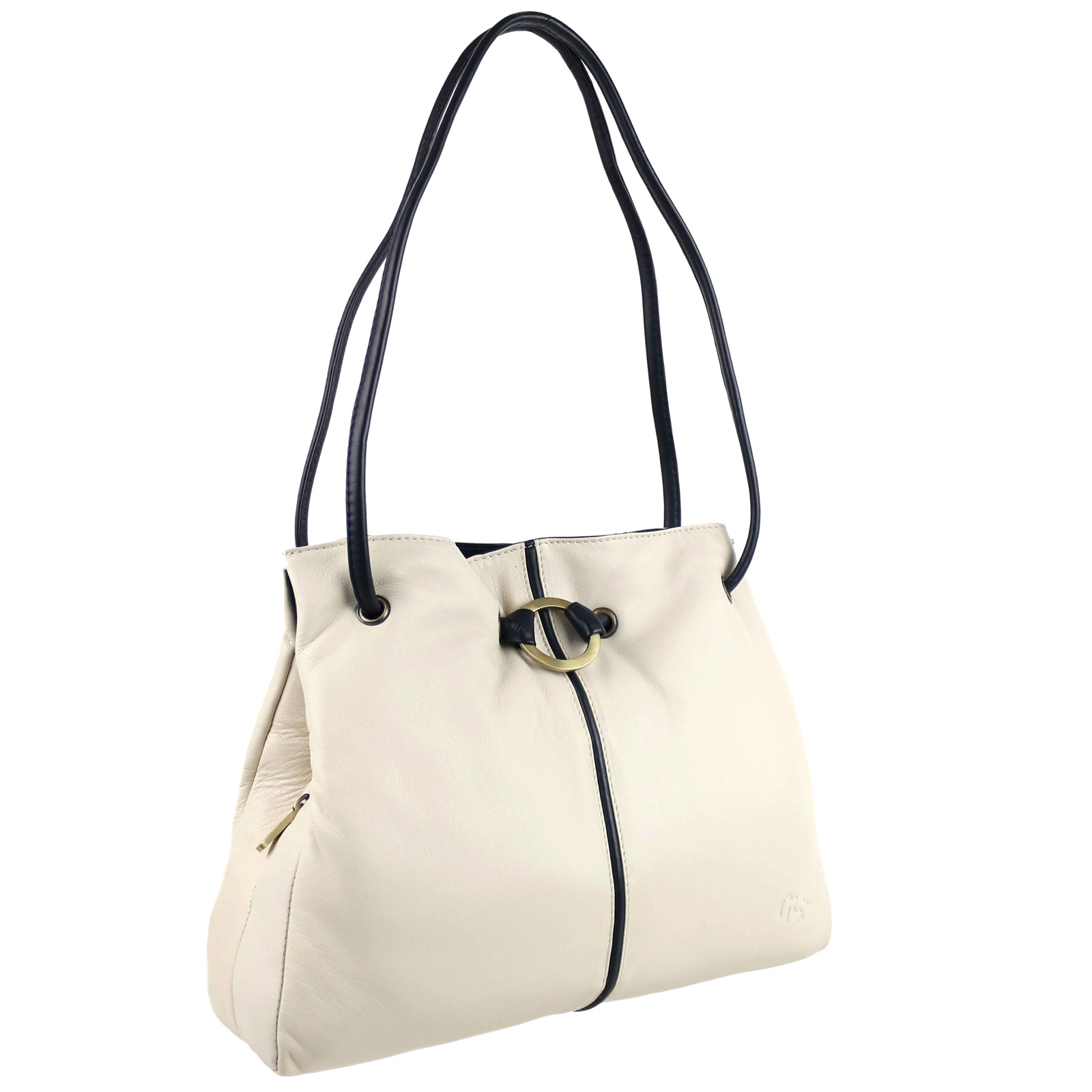 Gigi Classic Soft Leather Three Section Shoulder Bag 9499 