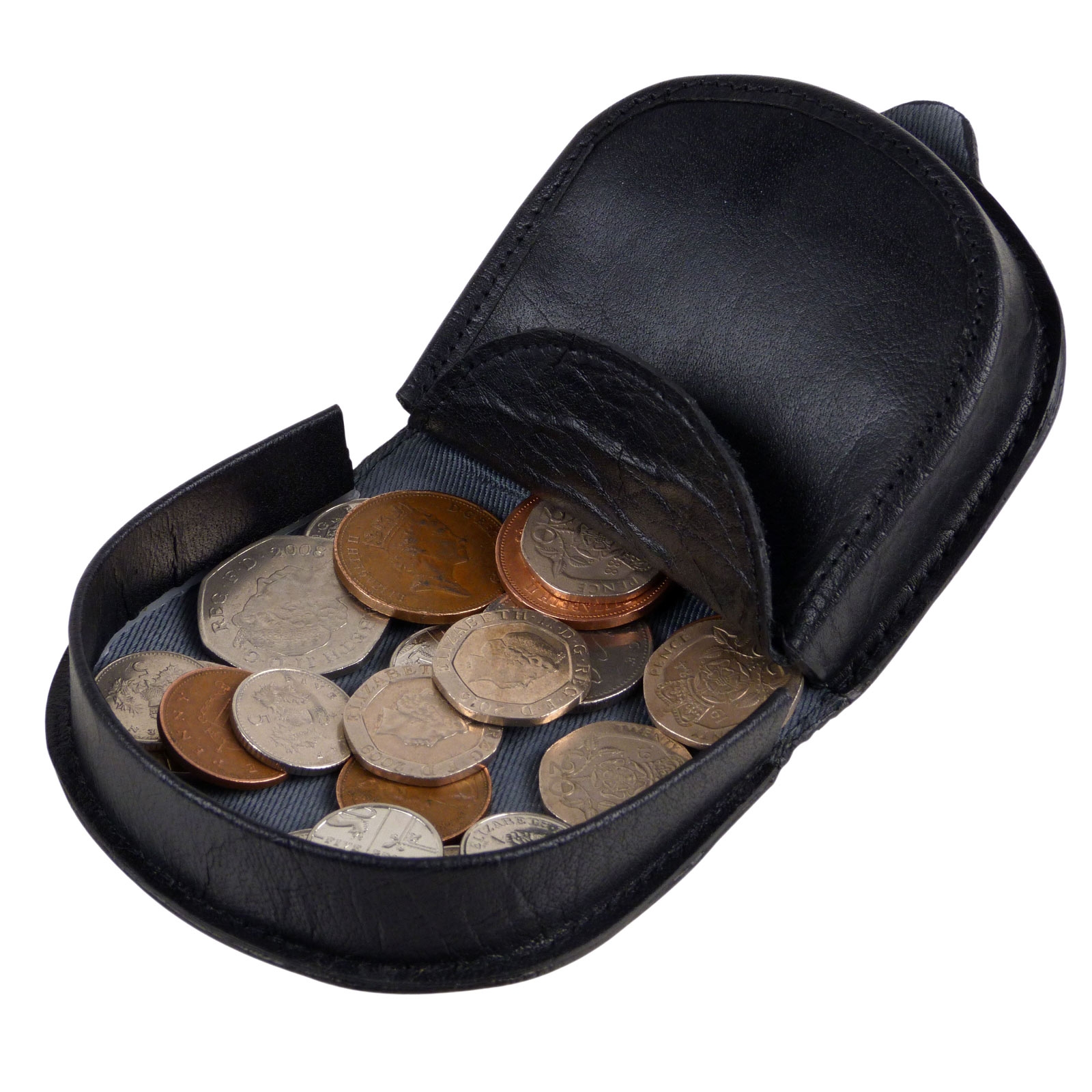 Oakridge Leather Mens Lined Coin Tray Purse Pocket eBay